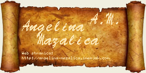 Angelina Mazalica vizit kartica
